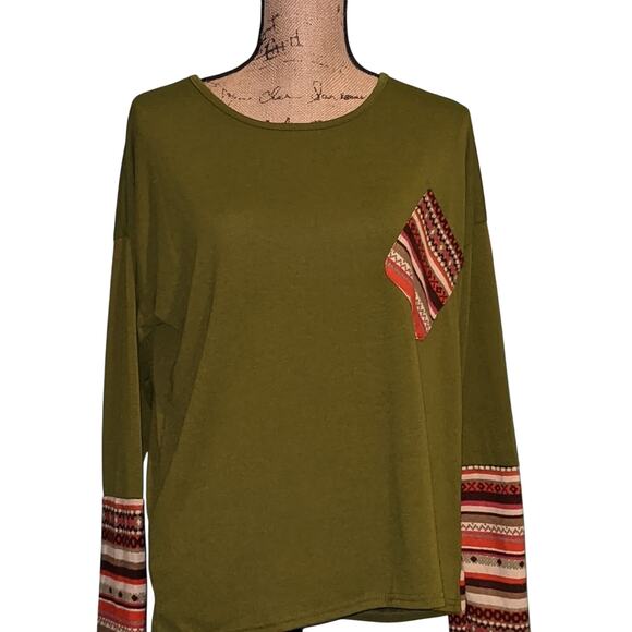 Long‎ sleeve boho top - Picture 1 of 5